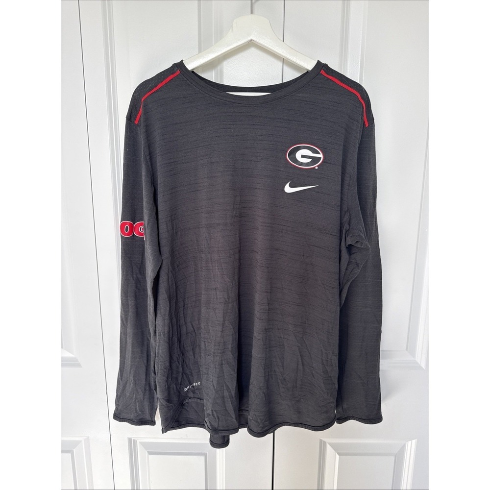 Georgia Bulldogs On Field Longsleeve Shirt Logo Nike Dri Fit‎ Size L